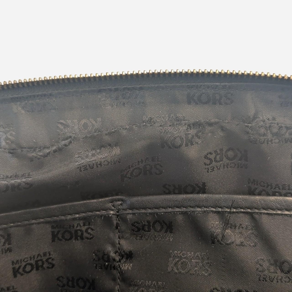 Michael Kors Black Leather And Signature Canvas Women's Bag - Picture 6 of 8